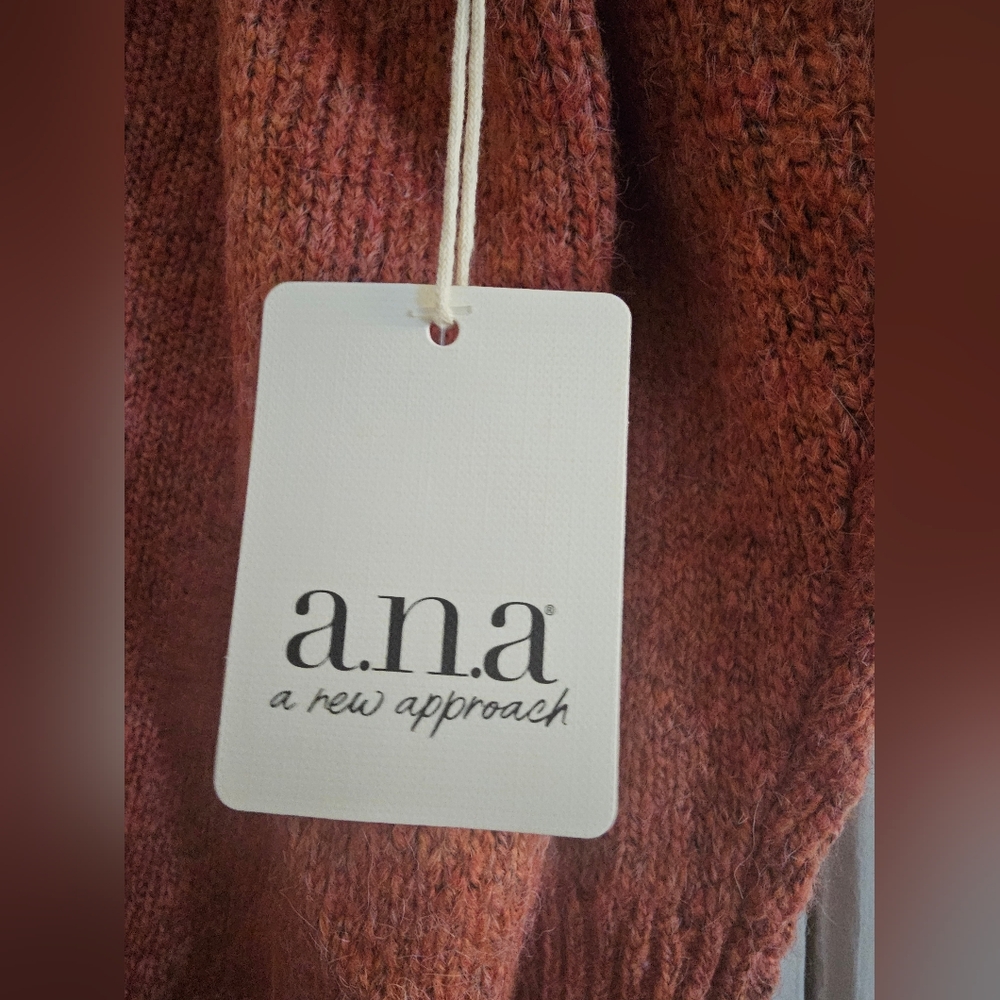 a.n.a Warm Rust Cardigan Sweater - Picture 4 of 5